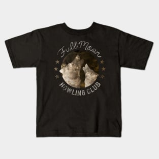 Full Moon Howling Club Kids T-Shirt